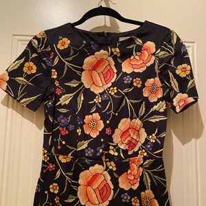 Size 4 floral mid length dress